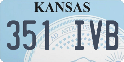 KS license plate 351IVB