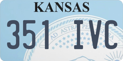 KS license plate 351IVC