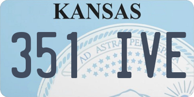 KS license plate 351IVE