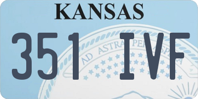 KS license plate 351IVF