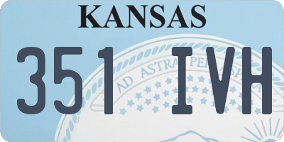 KS license plate 351IVH