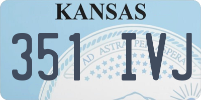 KS license plate 351IVJ