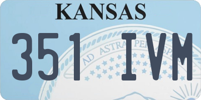 KS license plate 351IVM