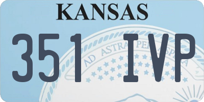 KS license plate 351IVP