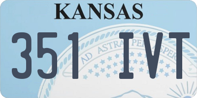 KS license plate 351IVT