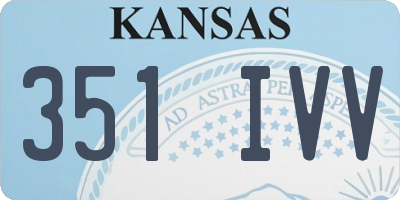KS license plate 351IVV