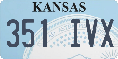 KS license plate 351IVX