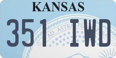 KS license plate 351IWD
