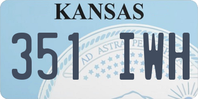 KS license plate 351IWH