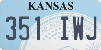 KS license plate 351IWJ