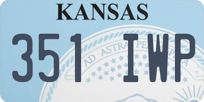KS license plate 351IWP