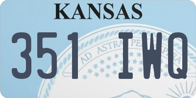 KS license plate 351IWQ