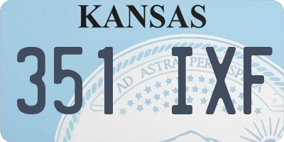 KS license plate 351IXF