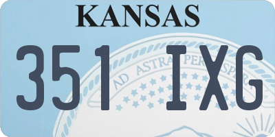 KS license plate 351IXG