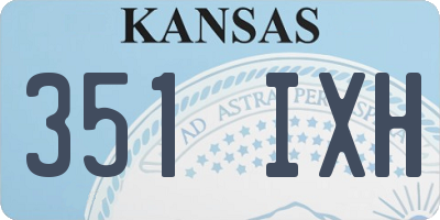 KS license plate 351IXH