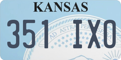 KS license plate 351IXO
