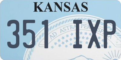 KS license plate 351IXP