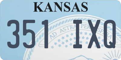 KS license plate 351IXQ