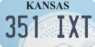 KS license plate 351IXT