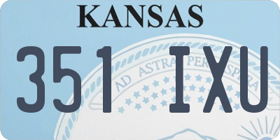 KS license plate 351IXU
