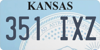 KS license plate 351IXZ