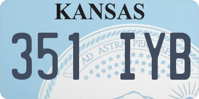 KS license plate 351IYB