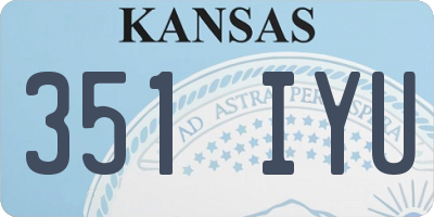 KS license plate 351IYU