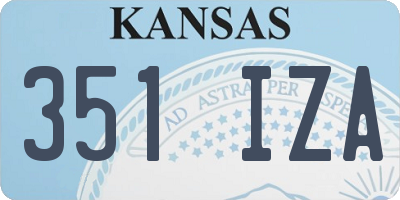 KS license plate 351IZA