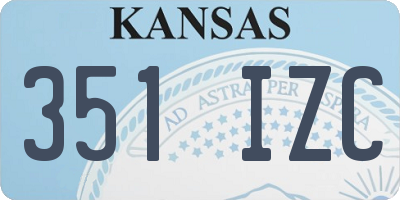 KS license plate 351IZC