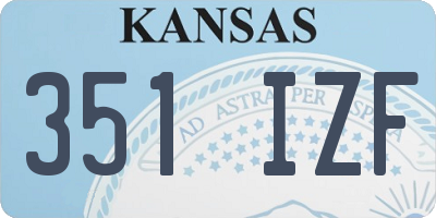 KS license plate 351IZF