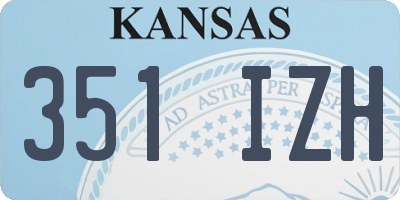 KS license plate 351IZH