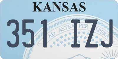 KS license plate 351IZJ