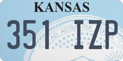 KS license plate 351IZP