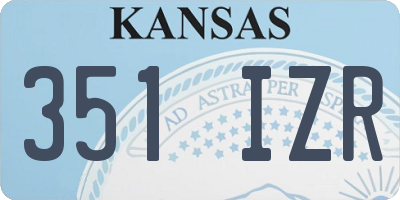 KS license plate 351IZR