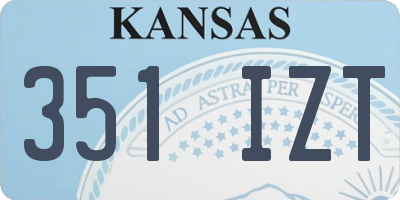 KS license plate 351IZT