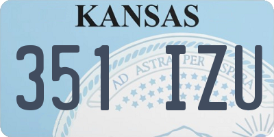KS license plate 351IZU