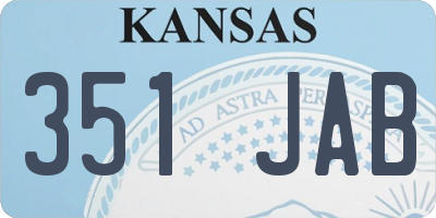KS license plate 351JAB