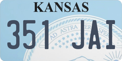 KS license plate 351JAI