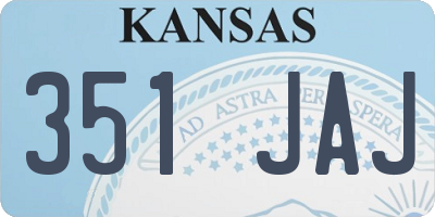 KS license plate 351JAJ
