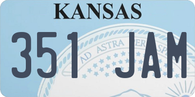 KS license plate 351JAM