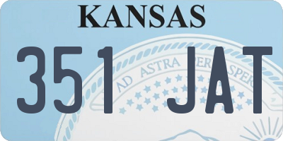 KS license plate 351JAT