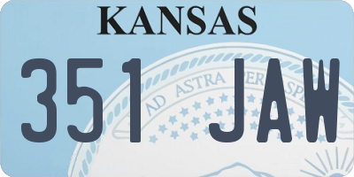 KS license plate 351JAW