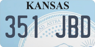 KS license plate 351JBD