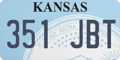 KS license plate 351JBT