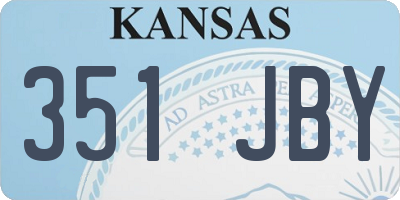 KS license plate 351JBY