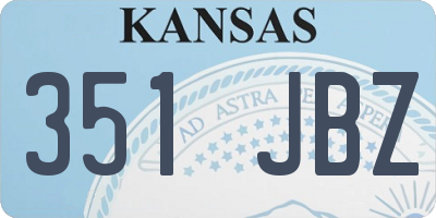 KS license plate 351JBZ