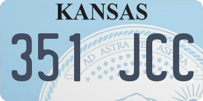 KS license plate 351JCC