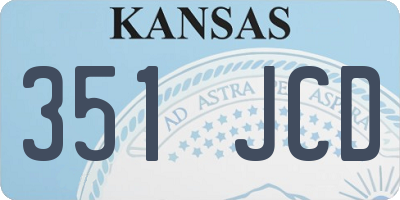 KS license plate 351JCD