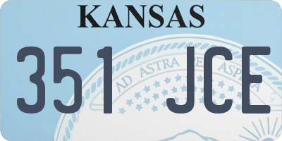 KS license plate 351JCE