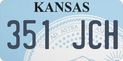KS license plate 351JCH